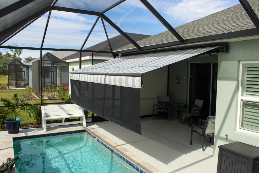 Awning Residential FrontScreen Lanai Pool Cage